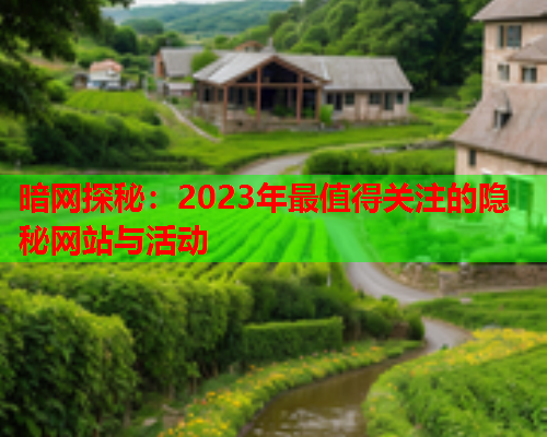 暗网探秘：2023年最值得关注的隐秘网站与活动  第1张