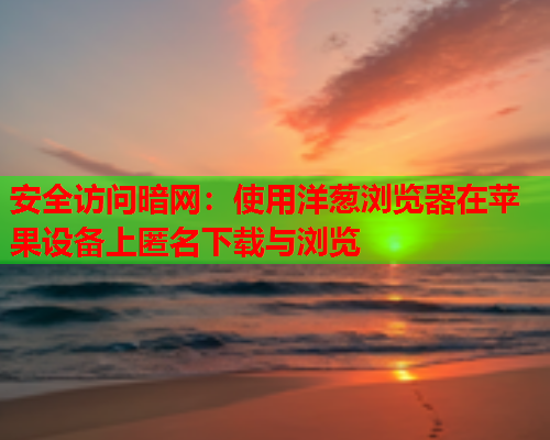 安全访问暗网：使用洋葱浏览器在苹果设备上匿名下载与浏览  第1张